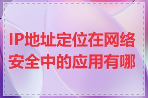 IP地址定位在网络安全中的应用有哪些