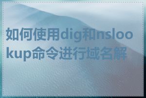 如何使用dig和nslookup命令进行域名解析