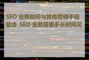 SEO 业务如何与其他营销手段结合_SEO 业务需要多长时间见效