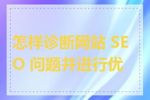 怎样诊断网站 SEO 问题并进行优化