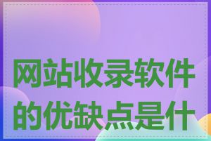 网站收录软件的优缺点是什么