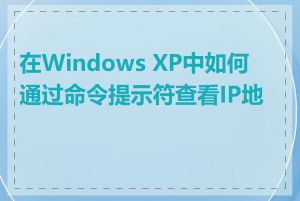 在Windows XP中如何通过命令提示符查看IP地址