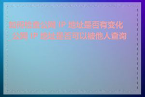 如何检查公网 IP 地址是否有变化_公网 IP 地址是否可以被他人查询到