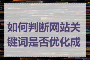 如何判断网站关键词是否优化成功