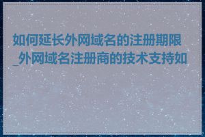 如何延长外网域名的注册期限_外网域名注册商的技术支持如何