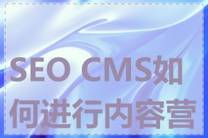 SEO CMS如何进行内容营销