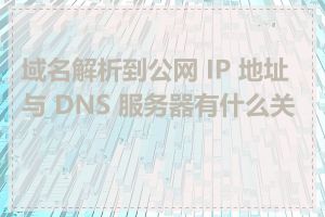 域名解析到公网 IP 地址与 DNS 服务器有什么关系