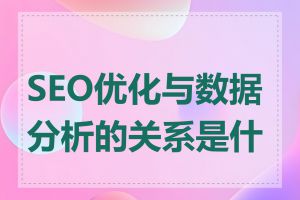 SEO优化与数据分析的关系是什么