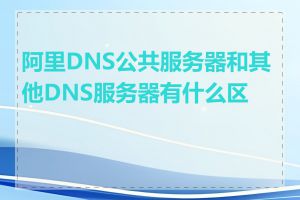 阿里DNS公共服务器和其他DNS服务器有什么区别