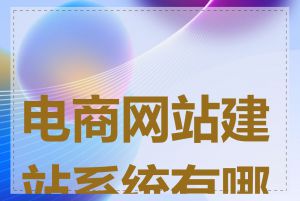 电商网站建站系统有哪些