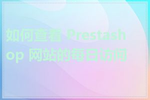 如何查看 Prestashop 网站的每日访问量