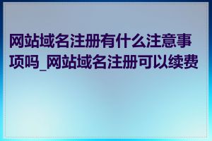 网站域名注册有什么注意事项吗_网站域名注册可以续费吗