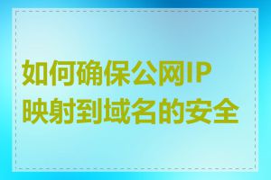 如何确保公网IP映射到域名的安全性