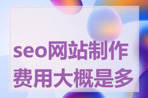 seo网站制作费用大概是多少