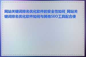 网站关键词排名优化软件的安全性如何_网站关键词排名优化软件如何与其他SEO工具配合使用