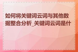 如何将关键词云词与其他数据整合分析_关键词云词是什么