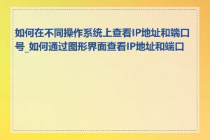 如何在不同操作系统上查看IP地址和端口号_如何通过图形界面查看IP地址和端口号