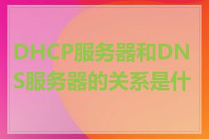 DHCP服务器和DNS服务器的关系是什么