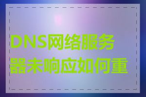 DNS网络服务器未响应如何重置