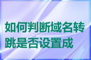 如何判断域名转跳是否设置成功