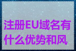 注册EU域名有什么优势和风险