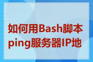 如何用Bash脚本ping服务器IP地址