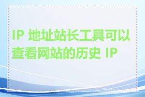 IP 地址站长工具可以查看网站的历史 IP 吗