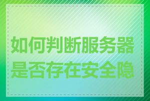 如何判断服务器是否存在安全隐患