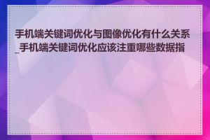 手机端关键词优化与图像优化有什么关系_手机端关键词优化应该注重哪些数据指标