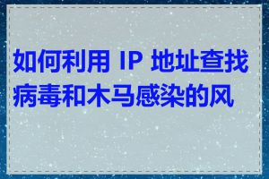 如何利用 IP 地址查找病毒和木马感染的风险