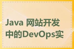 Java 网站开发中的DevOps实践