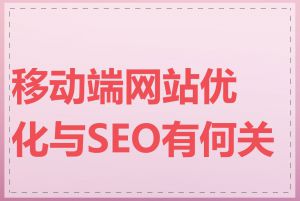 移动端网站优化与SEO有何关系