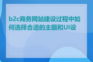 b2c商务网站建设过程中如何选择合适的主题和UI设计