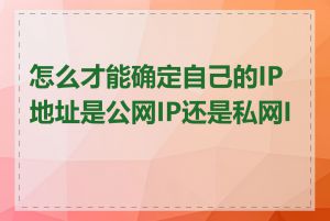 怎么才能确定自己的IP地址是公网IP还是私网IP