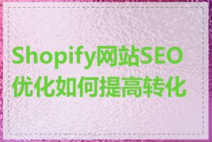 Shopify网站SEO优化如何提高转化率