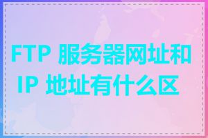 FTP 服务器网址和 IP 地址有什么区别