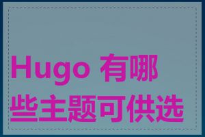 Hugo 有哪些主题可供选择