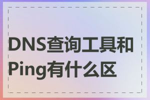 DNS查询工具和Ping有什么区别