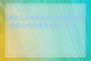 微信公众号被封的后果有哪些_微信公众号域名被封了怎么办