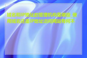 域名和IP地址的管理机构是哪些_使用域名还是IP地址访问网站有何不同