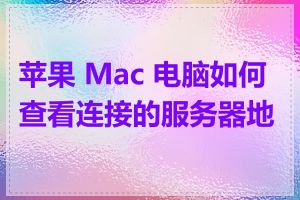 苹果 Mac 电脑如何查看连接的服务器地址