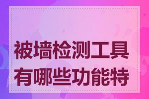 被墙检测工具有哪些功能特点