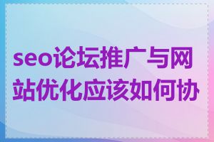 seo论坛推广与网站优化应该如何协作