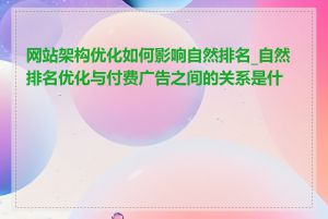 网站架构优化如何影响自然排名_自然排名优化与付费广告之间的关系是什么