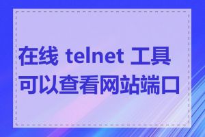 在线 telnet 工具可以查看网站端口吗