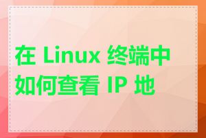 在 Linux 终端中如何查看 IP 地址