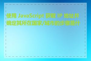 使用 JavaScript 获取 IP 地址并确定其所在国家/城市的步骤是什么