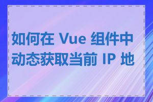 如何在 Vue 组件中动态获取当前 IP 地址