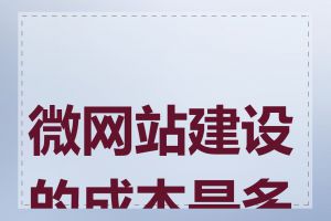 微网站建设的成本是多少