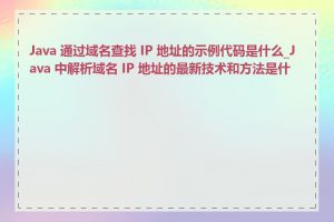 Java 通过域名查找 IP 地址的示例代码是什么_Java 中解析域名 IP 地址的最新技术和方法是什么